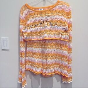 Princess Polly Leah Set Yellow, Pink & Orange Crochet Set Size 12